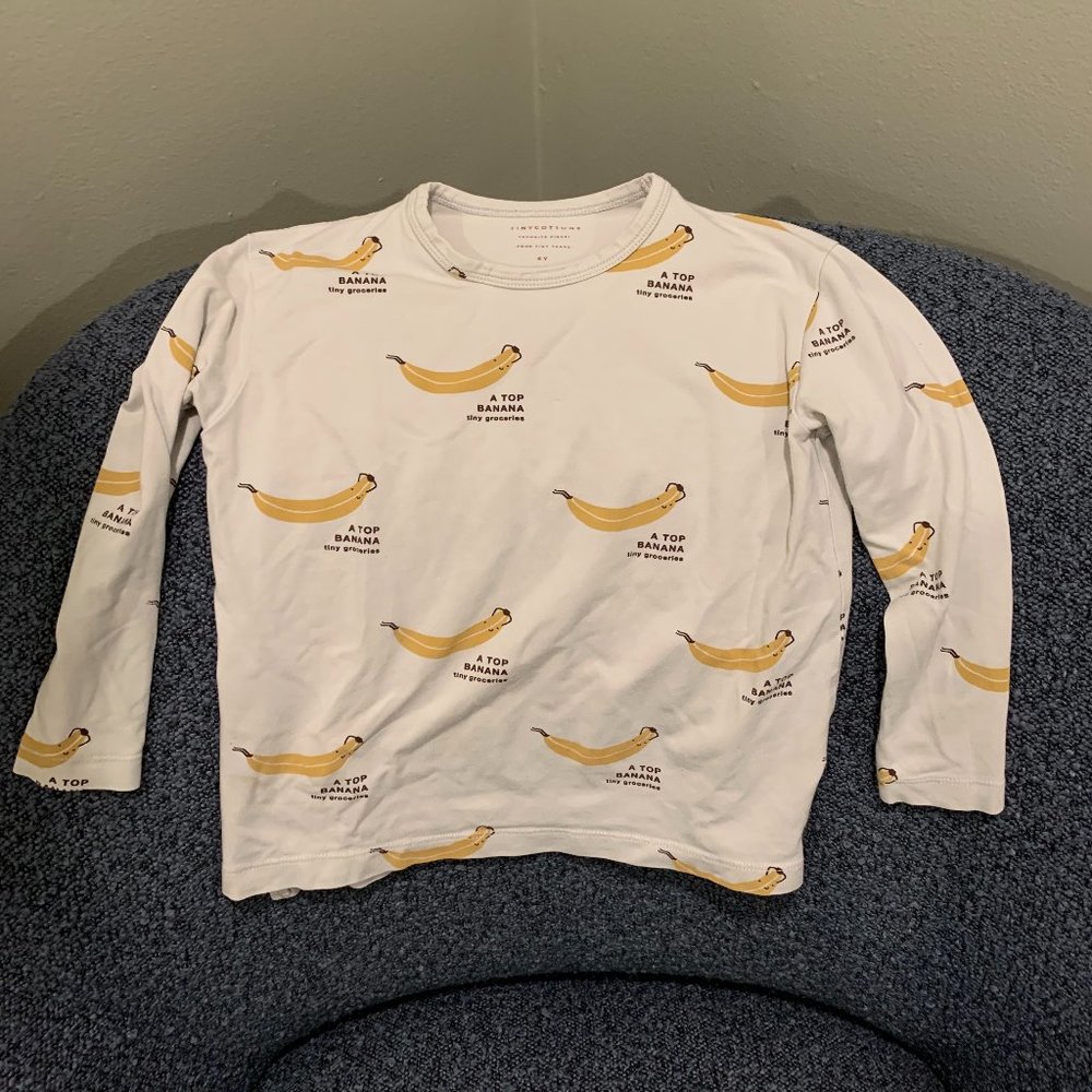 TINYCOTTONS 'Top Banana' print long sleeve shirt - 4y